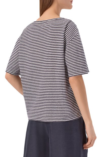 Футболка из хлопка и льна OFFICINE GENERALE, арт. S26WTEE203, фото 4