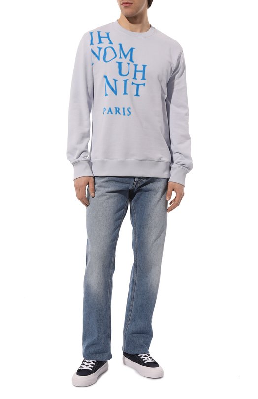 Хлопковый свитшот Ih Nom Uh Nit Голубой, фото 2