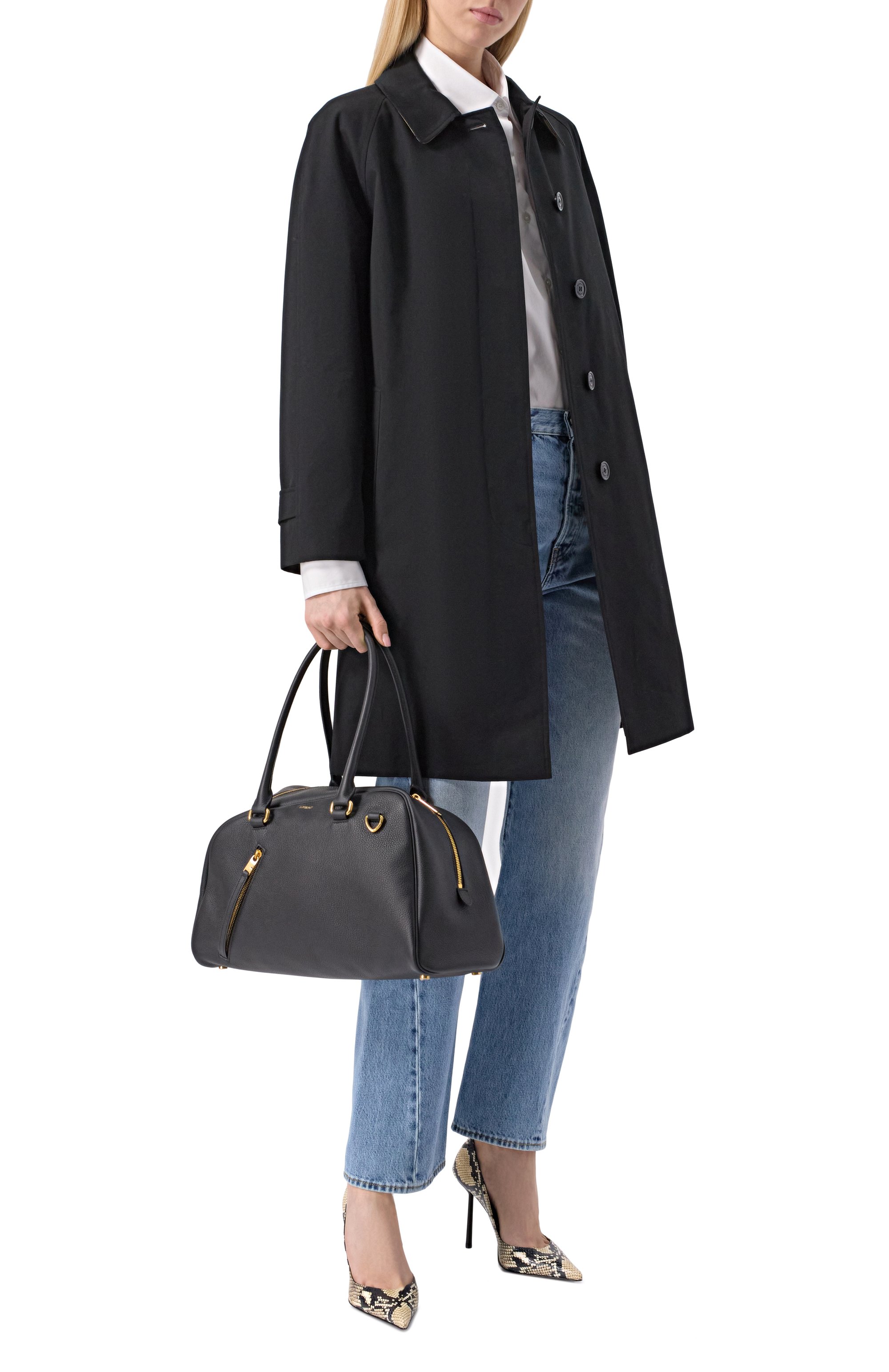 Сумка shield twin bowling large BURBERRY черного цвета по цене 299500 руб., арт. 8103211, фото 7 Сумка shield twin bowling large BURBERRY, арт. 8103211, фото 7