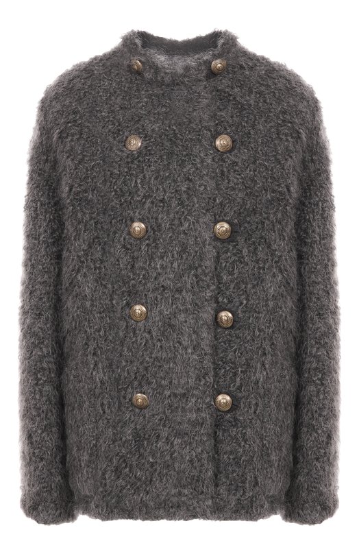 Шерстяное полупальто Giorgio Armani GW001785/TE16789 Серый GW001785/TE16789