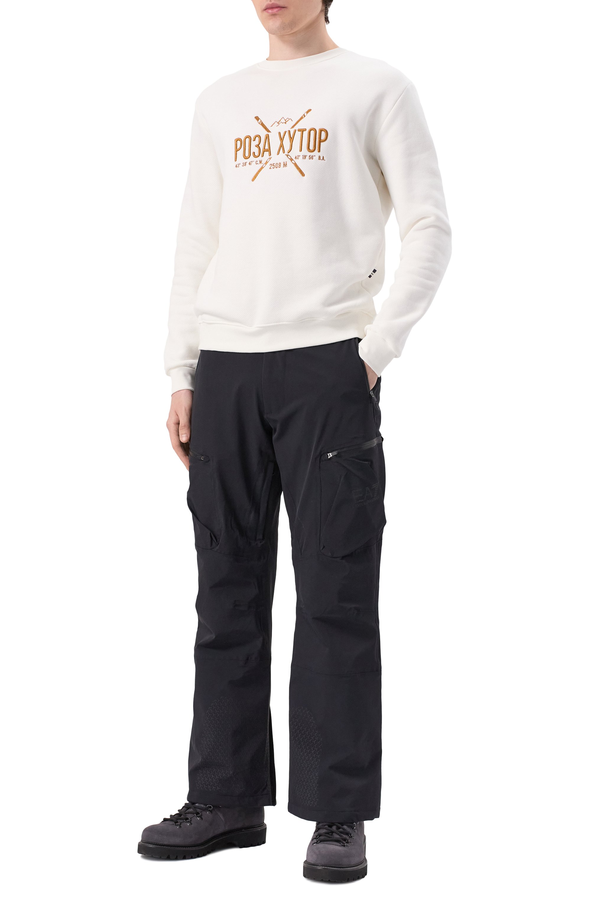 Хлопковый свитшот FEFE`, арт. CREW NECK SWEATSHIRT/FLPSCIP03AXYT0PWHITE, фото 2