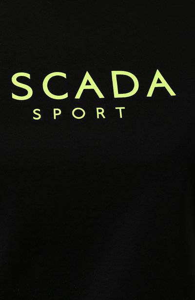 Хлопковая футболка ESCADA SPORT черного цвета по цене 12350 руб., арт. 5030679, фото 5 Хлопковая футболка ESCADA SPORT, арт. 5030679, фото 5
