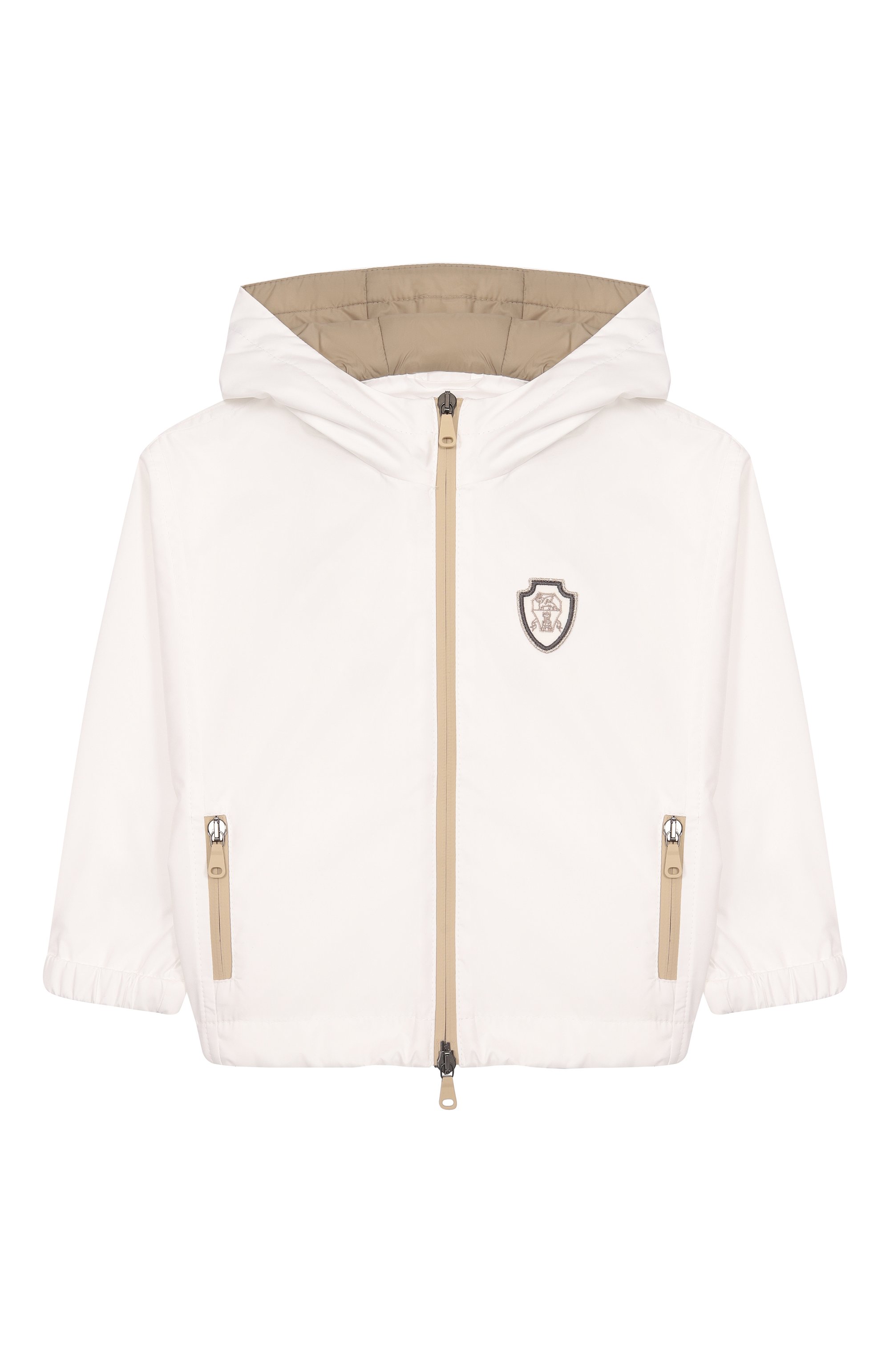 Ветровка BRUNELLO CUCINELLI белого цвета по цене 99500 руб., арт. BB4220446A, фото 1 Ветровка BRUNELLO CUCINELLI, арт. BB4220446A, фото 1