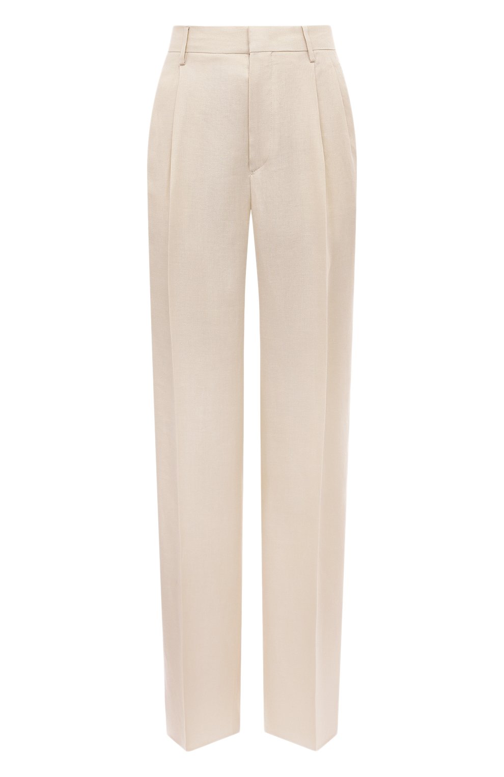 Льняные брюки TAGLIATORE 0205 кремового цвета по цене 43400 руб., арт. P-EB0NY/340021/EA839, фото 1 Льняные брюки TAGLIATORE 0205, арт. P-EB0NY/340021/EA839, фото 1
