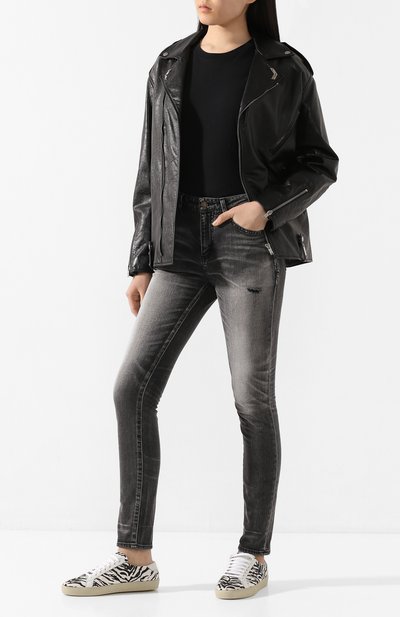 Комбинированные кеды court classic SAINT LAURENT, арт. 603358/10D10, фото 2