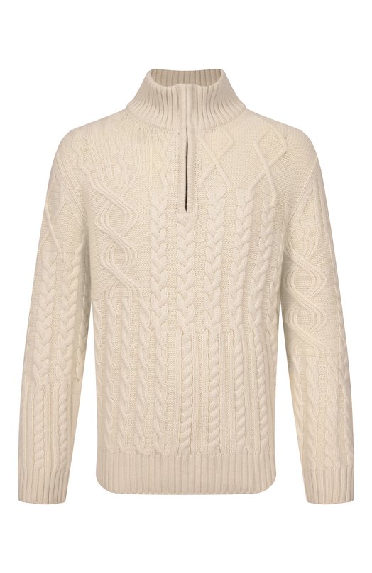 Кашемировый свитер Kiton UMM071702 Кремовый UMM071702