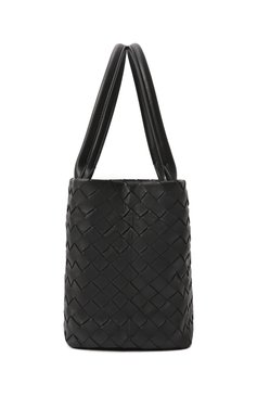 Женская сумка BOTTEGA VENETA черного цвета, арт. 600887/V3UH3 | Фото 4 (Материал: Натуральная кожа; Размер: medium; Материал сплава: Проставлено; Драгоценные камни: Проставлено)