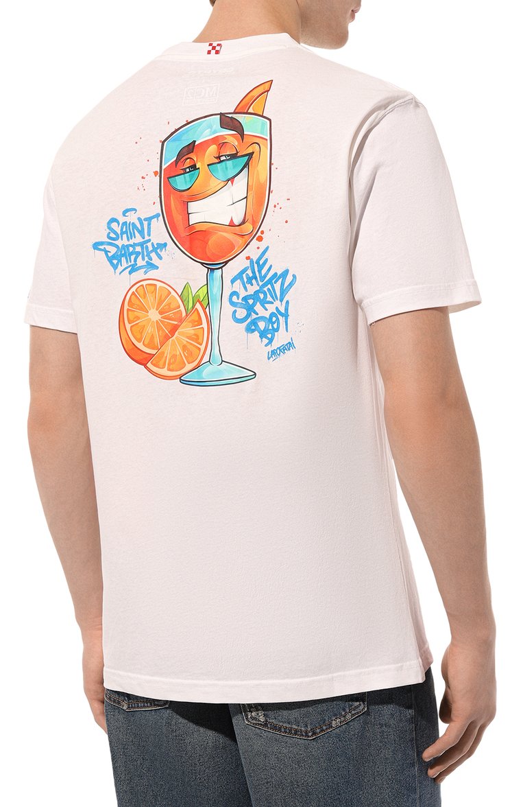 Мужская хлопковая футболка MC2 SAINT BARTH белого цвета, арт. STBM TSHIRT MAN/TSHM001/02203B | Фото 4 (Материал внешний: Хлопок; Длина (для топов): Стандартные; Рукава: Короткие; Кросс-КТ: домашняя одежда, Пляж, Джерси; Принт: С принтом; Стили: Кэжуэл; Мужское Кросс-КТ: Футболка-одежда; Автоматизация состава: Проставлено; Автоматизация ТО: Проставлено; Детали: Без декора)