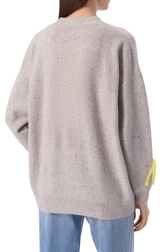 Шерстяной кардиган MC2 Saint Barth SASI002-00444I/SASI D0NEGAL Серый  SASI002-00444I/SASI D0NEGAL Фото 4