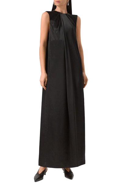 Платье из вискозы JIL SANDER черного цвета по цене 339500 руб., арт. J03CT0367-J65246, фото 3 Платье из вискозы JIL SANDER, арт. J03CT0367-J65246, фото 3