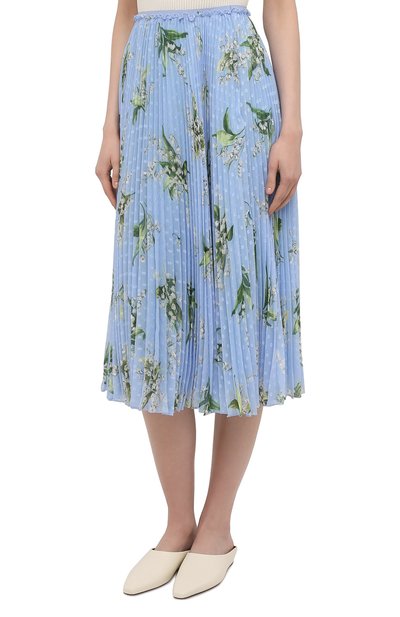 Плиссированная юбка REDVALENTINO голубого цвета по цене 68150 руб., арт. VR3RAC20/5LV, фото 3 Плиссированная юбка REDVALENTINO, арт. VR3RAC20/5LV, фото 3