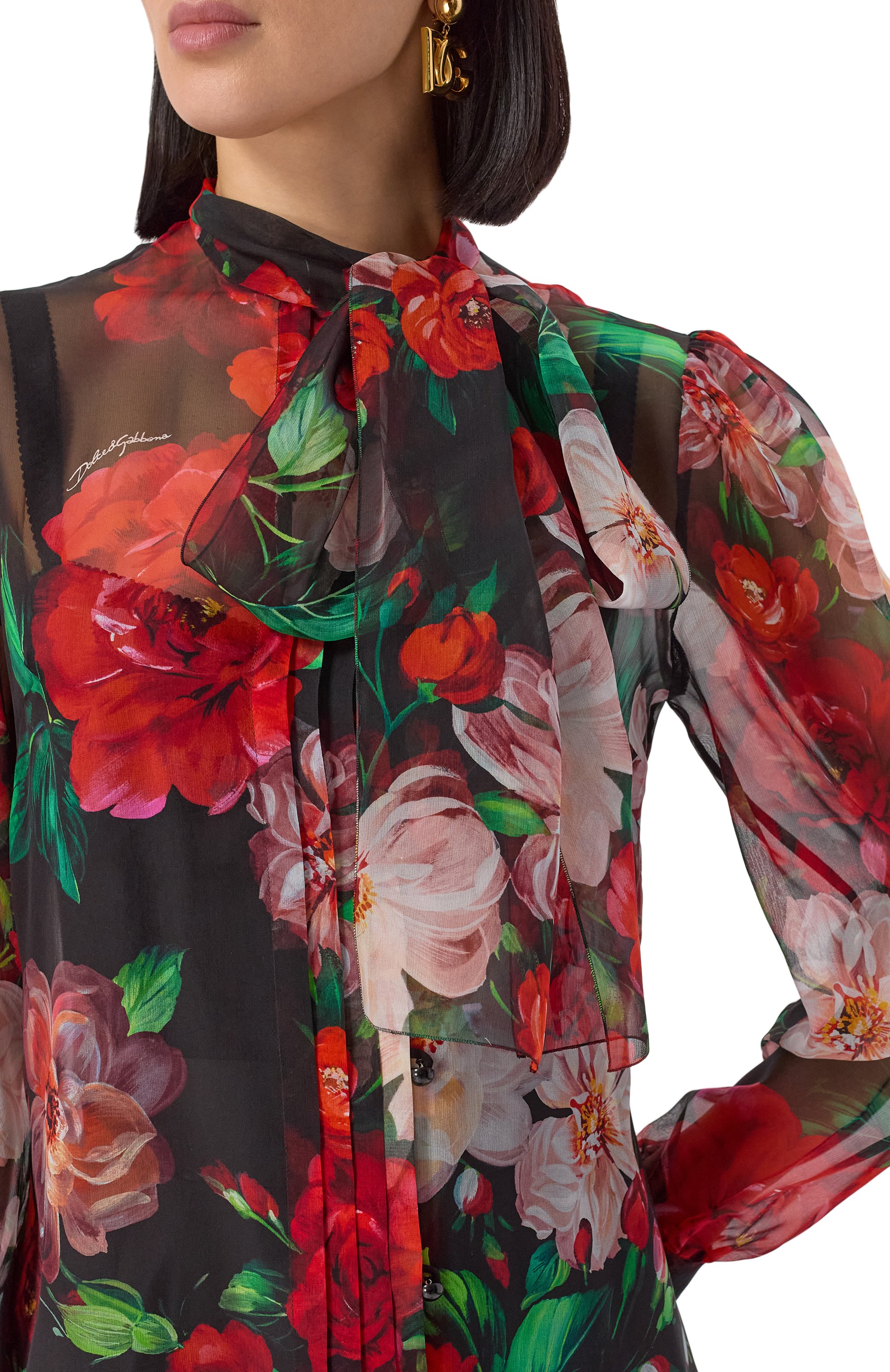 Шелковая блузка DOLCE & GABBANA, арт. F5S61T/IS1Y6, фото 5