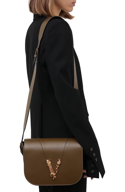 Сумка virtus VERSACE хаки цвета по цене 265000 руб., арт. DBFH316/D5VIT, фото 2 Сумка virtus VERSACE, арт. DBFH316/D5VIT, фото 2