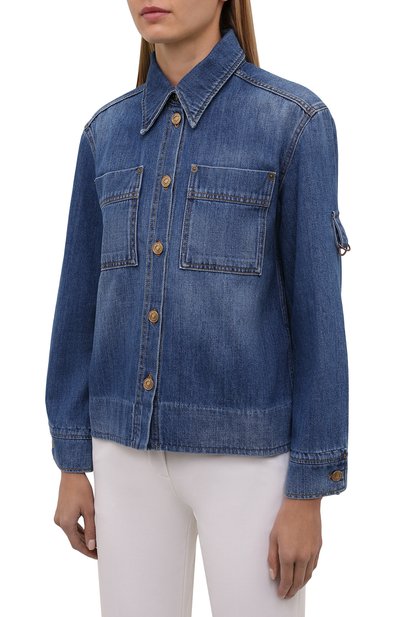 Джинсовая куртка VICTORIA BECKHAM синего цвета по цене 46250 руб., арт. 1521DSH002911A, фото 3 Джинсовая куртка VICTORIA BECKHAM, арт. 1521DSH002911A, фото 3