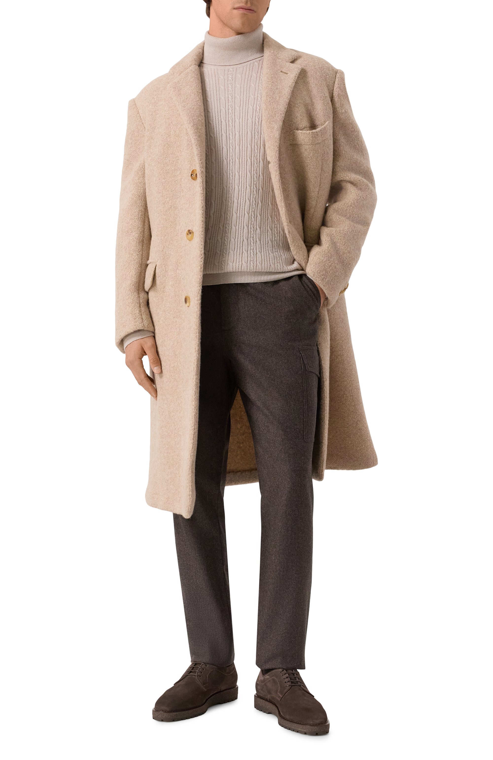 Пальто из шерсти и шелка KITON, арт. US393LK0161E01, фото 2