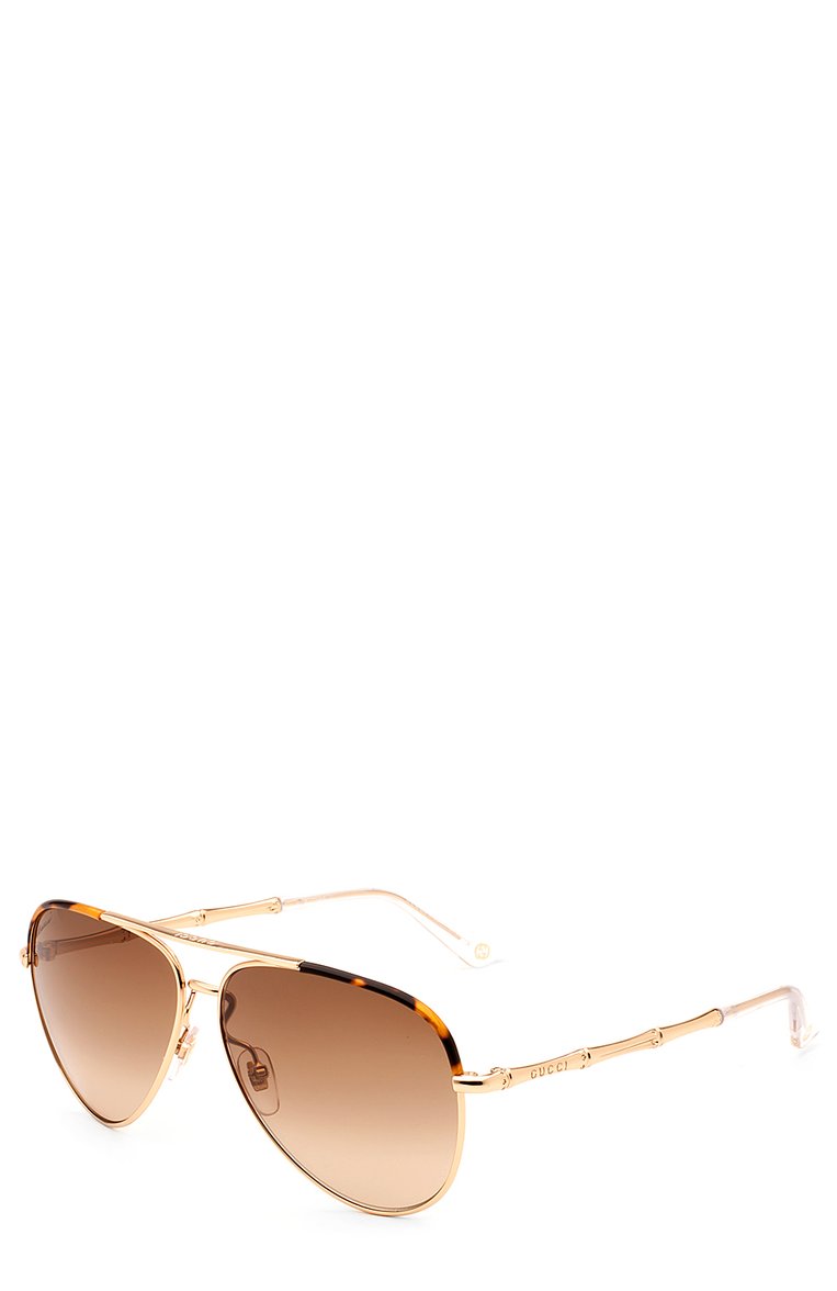 Женские солнцезащитные очки GUCCI коричневого цвета, арт. 4276 J5G CC | Фото 3 (Материал внутренний: Не назначено; Региональные ограничения белый список (Axapta Mercury): Не проставлено; Нос: Не проставлено; Тип очков: С/з)
