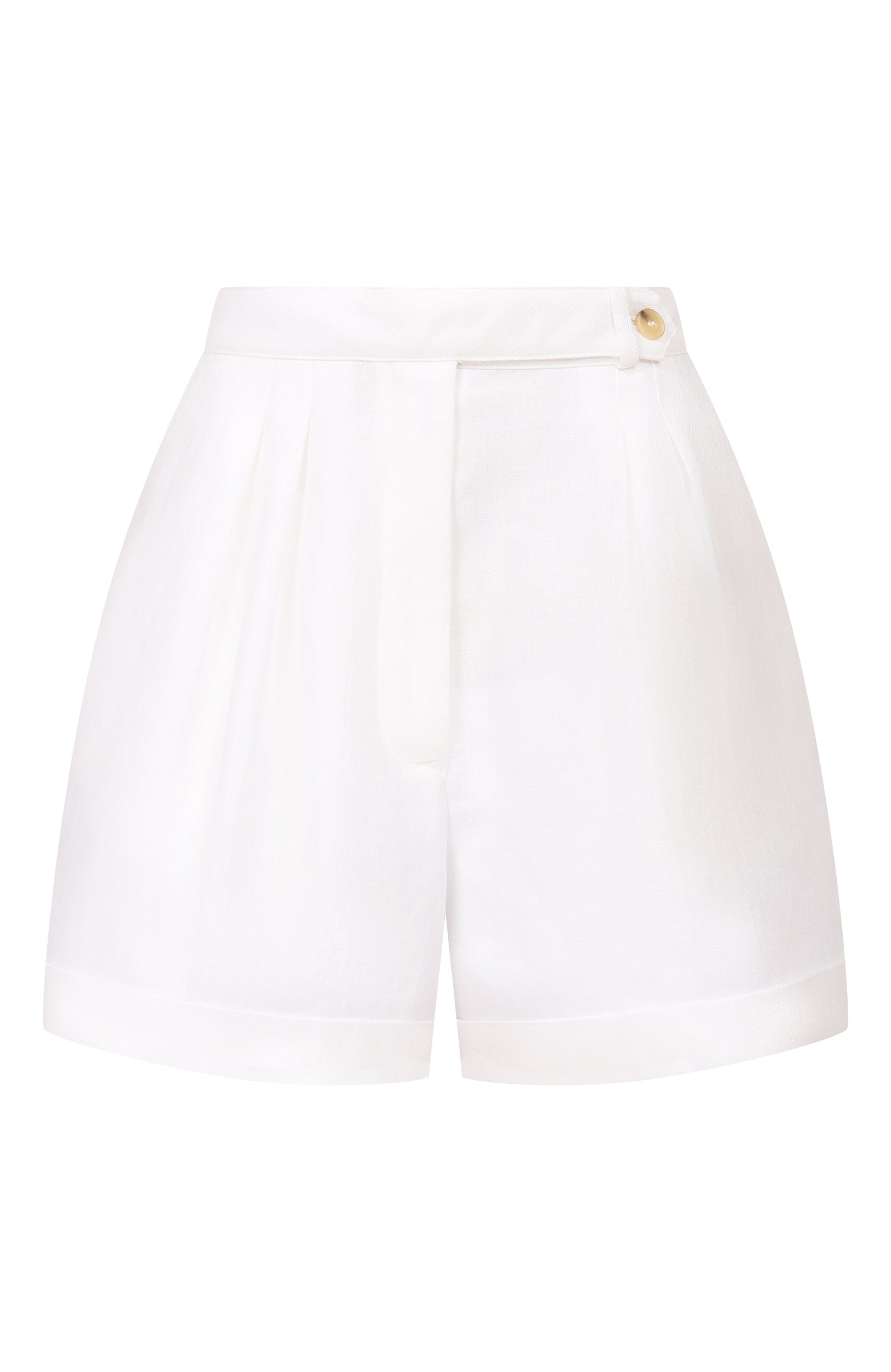 Льняные шорты LORO PIANA белого цвета по цене 137500 руб., арт. FAQ9578, фото 1 Льняные шорты LORO PIANA, арт. FAQ9578, фото 1