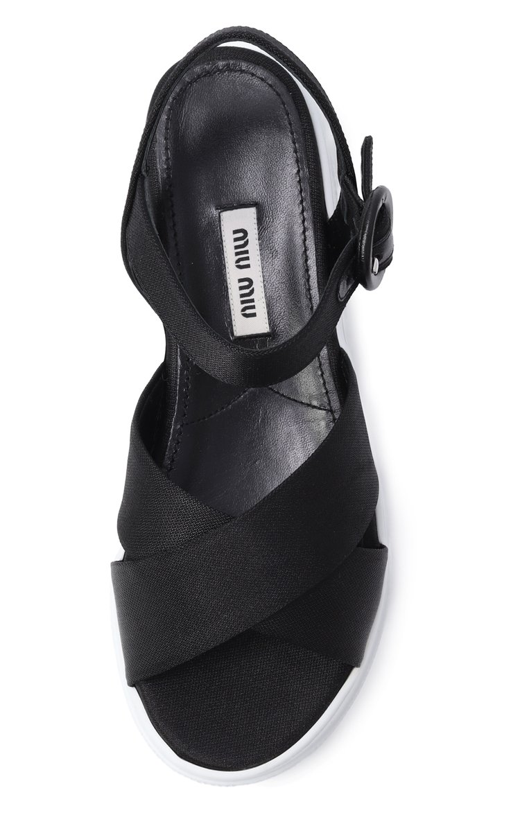 Текстильные сандалии MIU MIU, арт. 5X996C-71L-F0002-050, фото 4