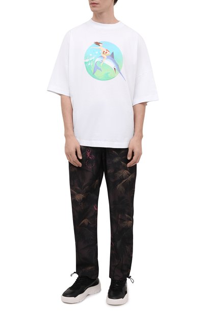 Хлопковая футболка PALM ANGELS, арт. PMAA002S21JER0010144, фото 2