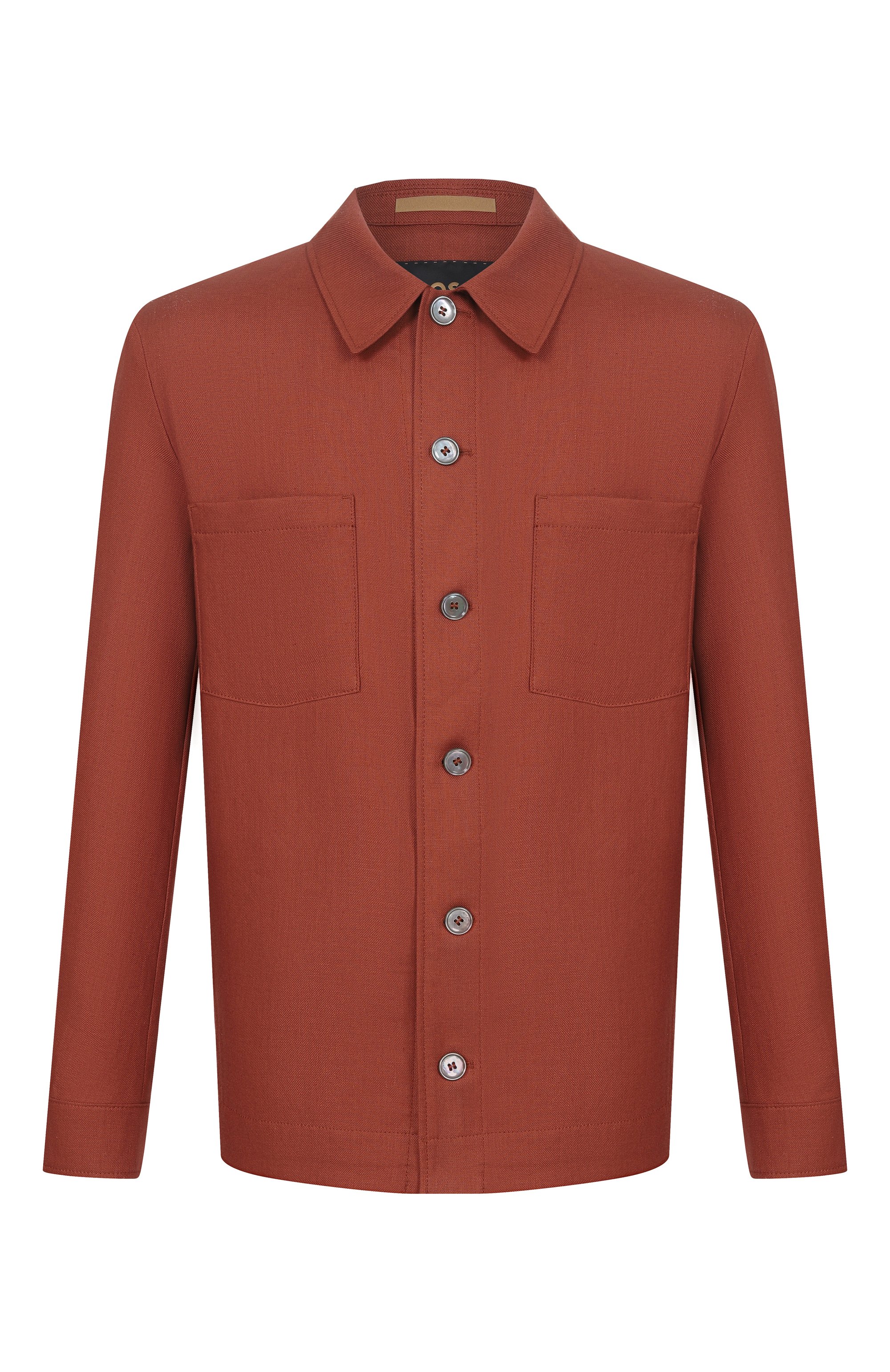 Льняная рубашка BOSS CAMEL коричневого цвета по цене 119500 руб., арт. 50561406, фото 1 Льняная рубашка BOSS CAMEL, арт. 50561406, фото 1