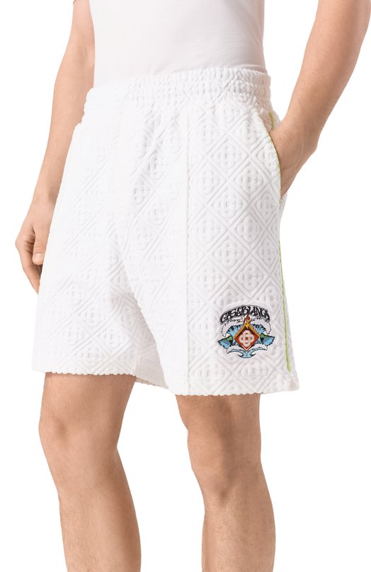 Хлопковые шорты Casablanca M-SP26-JTR-271-03-EX-BC Белый  M-SP26-JTR-271-03-EX-BC Фото 3