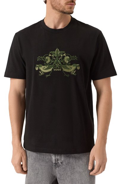 Хлопковая футболка HUGO, арт. 50544543, фото 3