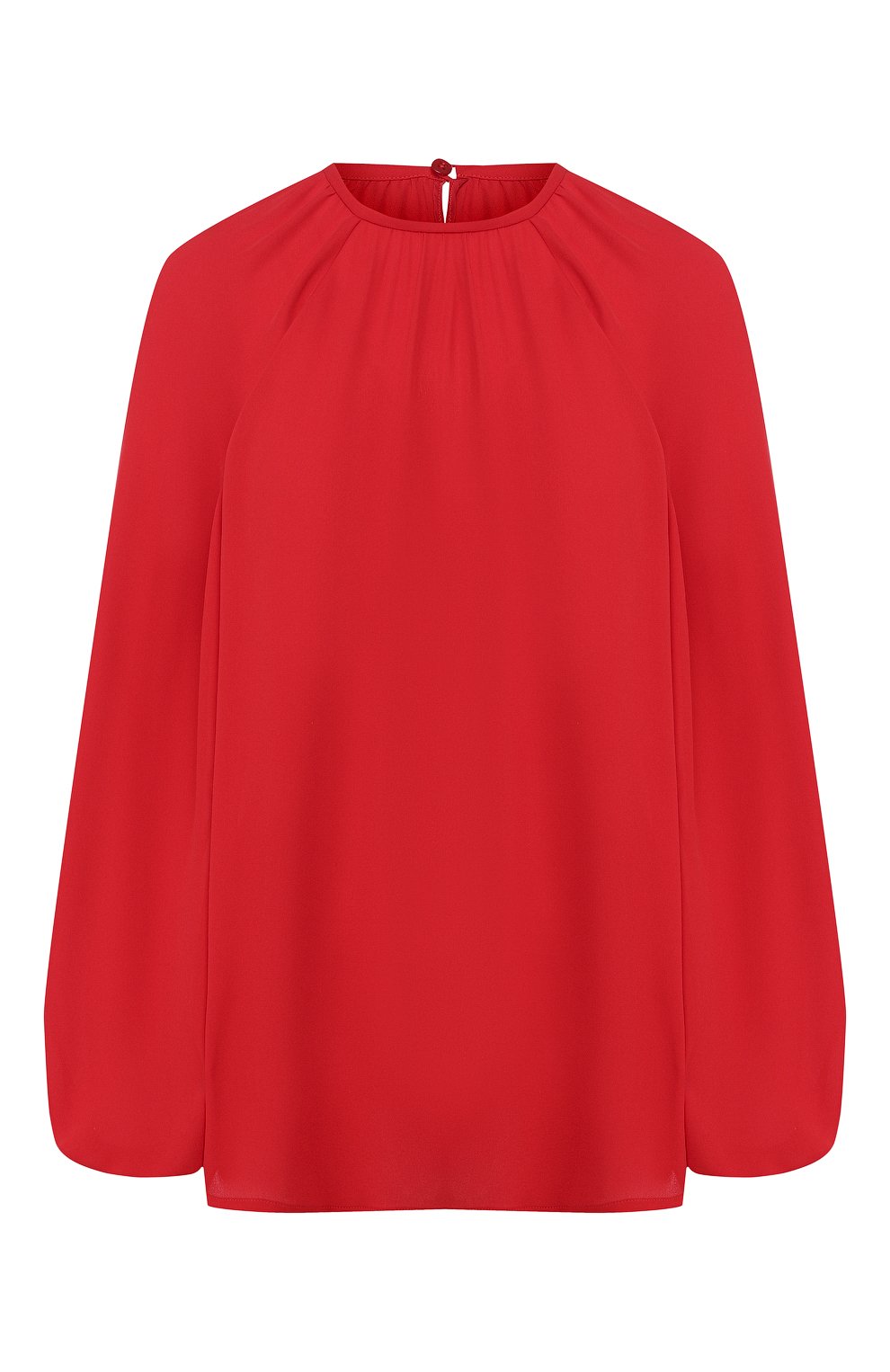 Шелковая блузка VALENTINO красного цвета по цене 119000 руб., арт. RB0AE3Q51MH, фото 1 Шелковая блузка VALENTINO, арт. RB0AE3Q51MH, фото 1