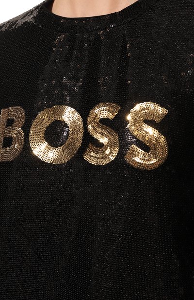 Топ с пайетками BOSS черного цвета по цене 19650 руб., арт. 50485499, фото 5 Топ с пайетками BOSS, арт. 50485499, фото 5