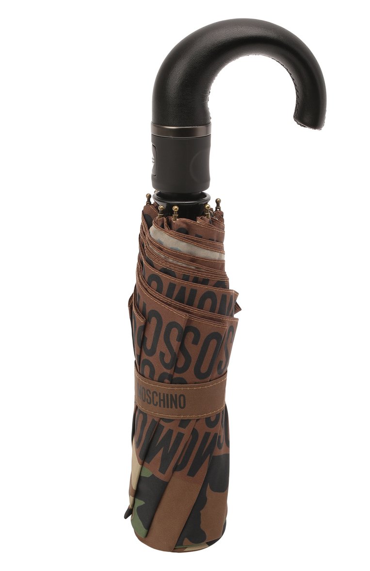 Женский складной зонт MOSCHINO хаки цвета, арт. 8594-0PENCL0SE | Фото 4 (Материал: Синтетический материал, Металл, Текстиль; Региональные ограничения белый список (Axapta Mercury): RU, Не проставлено; Материал сплава: Проставлено; Нос: Не проставлено)