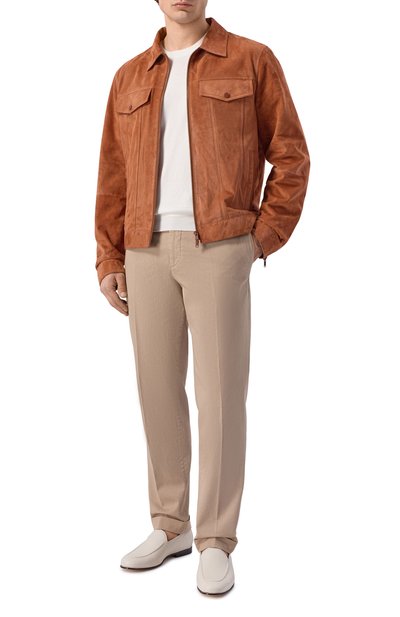 Мужские кожаные лоферы KITON, арт. USSA404N01285