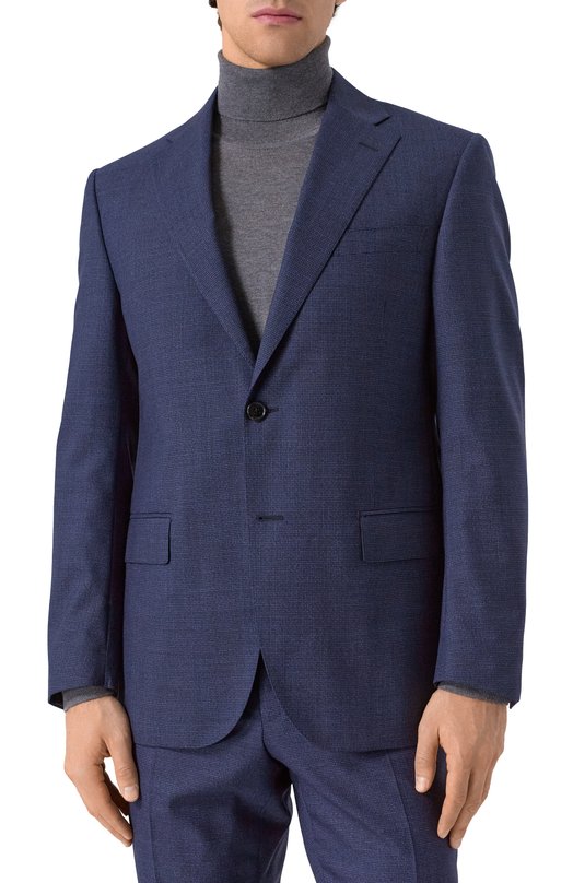 Шерстяной костюм Corneliani 25X008-2517432_SET Синий  25X008-2517432_SET Фото 4