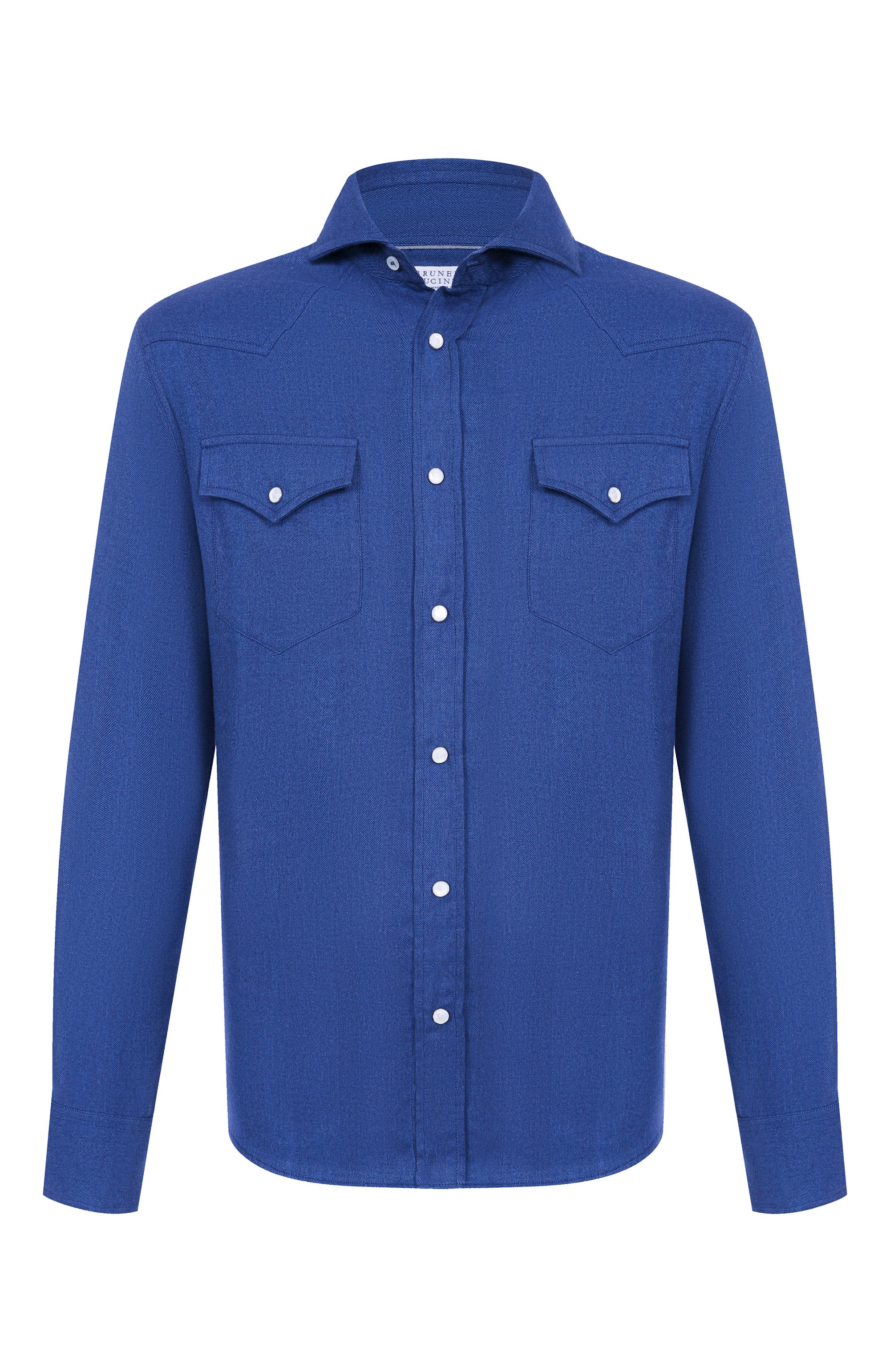 Рубашка из хлопка и лиоцелла BRUNELLO CUCINELLI, арт. MY6374008, фото 1