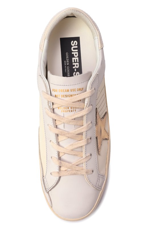 Кожаные кеды Super-Star Private EDT Golden Goose Deluxe Brand GWF00103.F007219 Кремовый  GWF00103.F007219 Фото 6