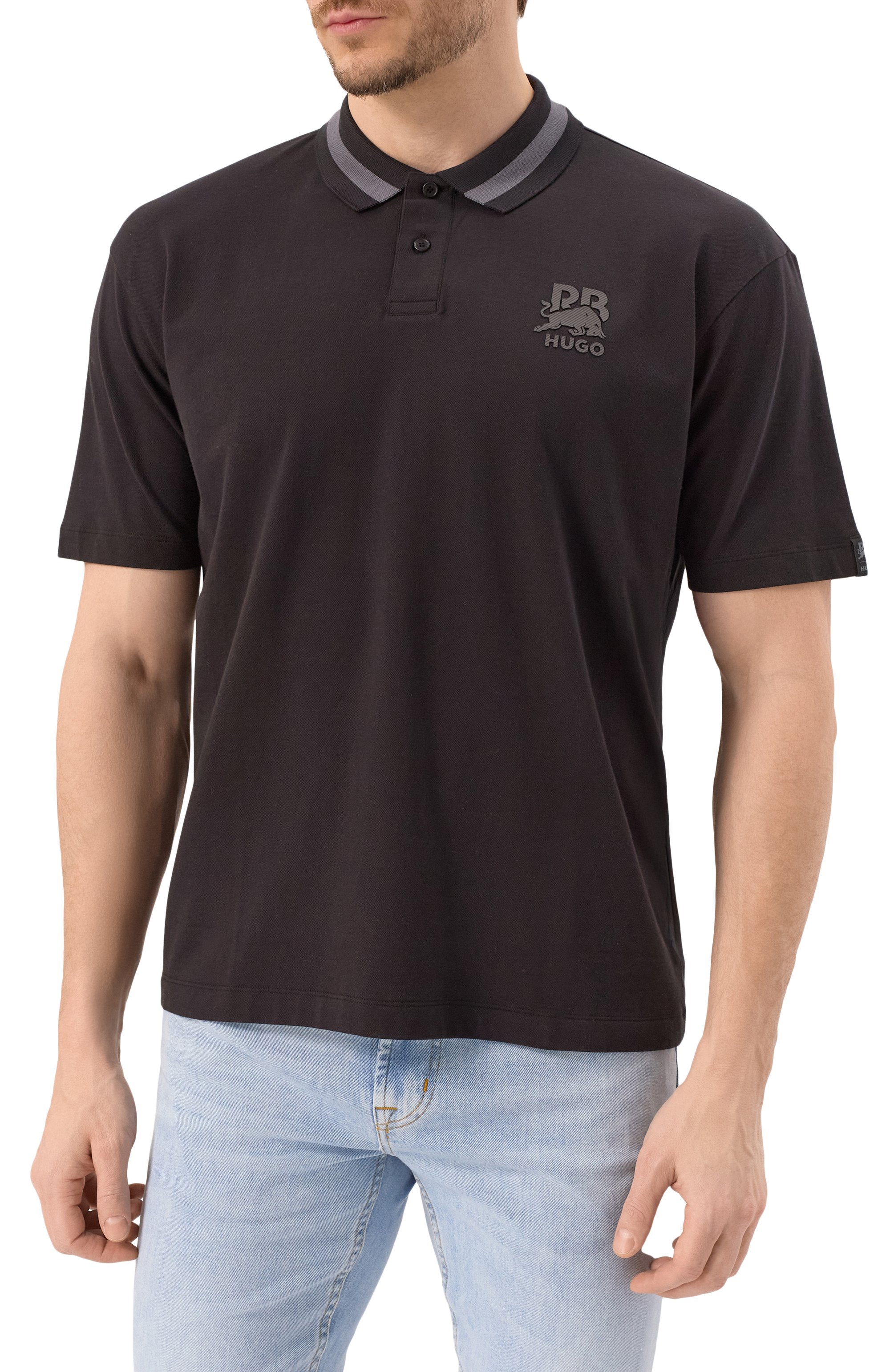 Хлопковое поло hugo x rb HUGO, арт. 50542748, фото 3