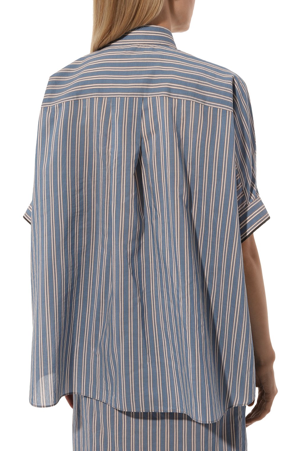 Рубашка из хлопка и шелка BRUNELLO CUCINELLI, арт. MP774MJ946, фото 4