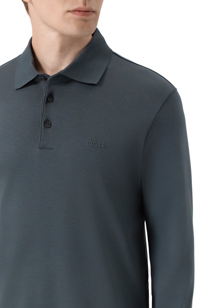 Хлопковое поло BOSS, арт. 50468392, фото 5