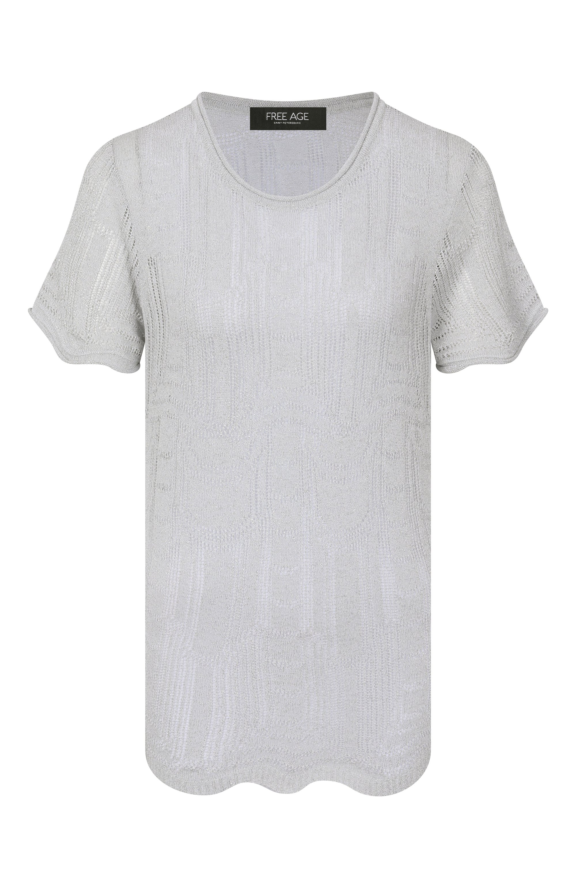 Пуловер из вискозы FREEAGE серого цвета по цене 25960 руб., арт. S25.JM067.9000.901, фото 1 Пуловер из вискозы FREEAGE, арт. S25.JM067.9000.901, фото 1