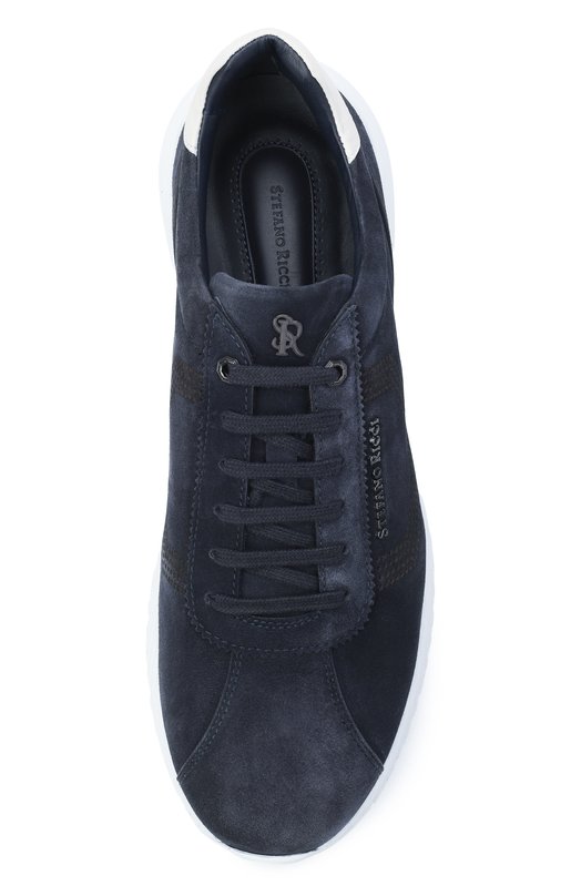 Замшевые кроссовки Stefano Ricci UZ689G6574/SDPWY Синий  UZ689G6574/SDPWY Фото 5