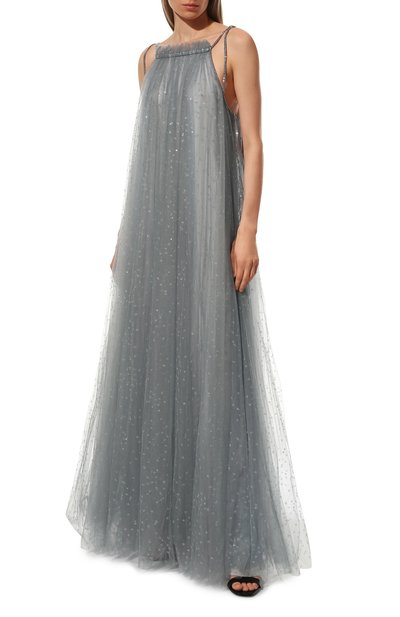 Платье GIORGIO ARMANI серо-голубого цвета по цене 990500 руб., арт. 2SHVR048/T03E8, фото 3 Платье GIORGIO ARMANI, арт. 2SHVR048/T03E8, фото 3