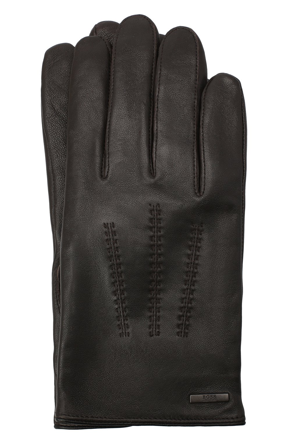Кожаные перчатки BOSS коричневого цвета по цене 10500 руб., арт. 50437119, фото 1 Кожаные перчатки BOSS, арт. 50437119, фото 1