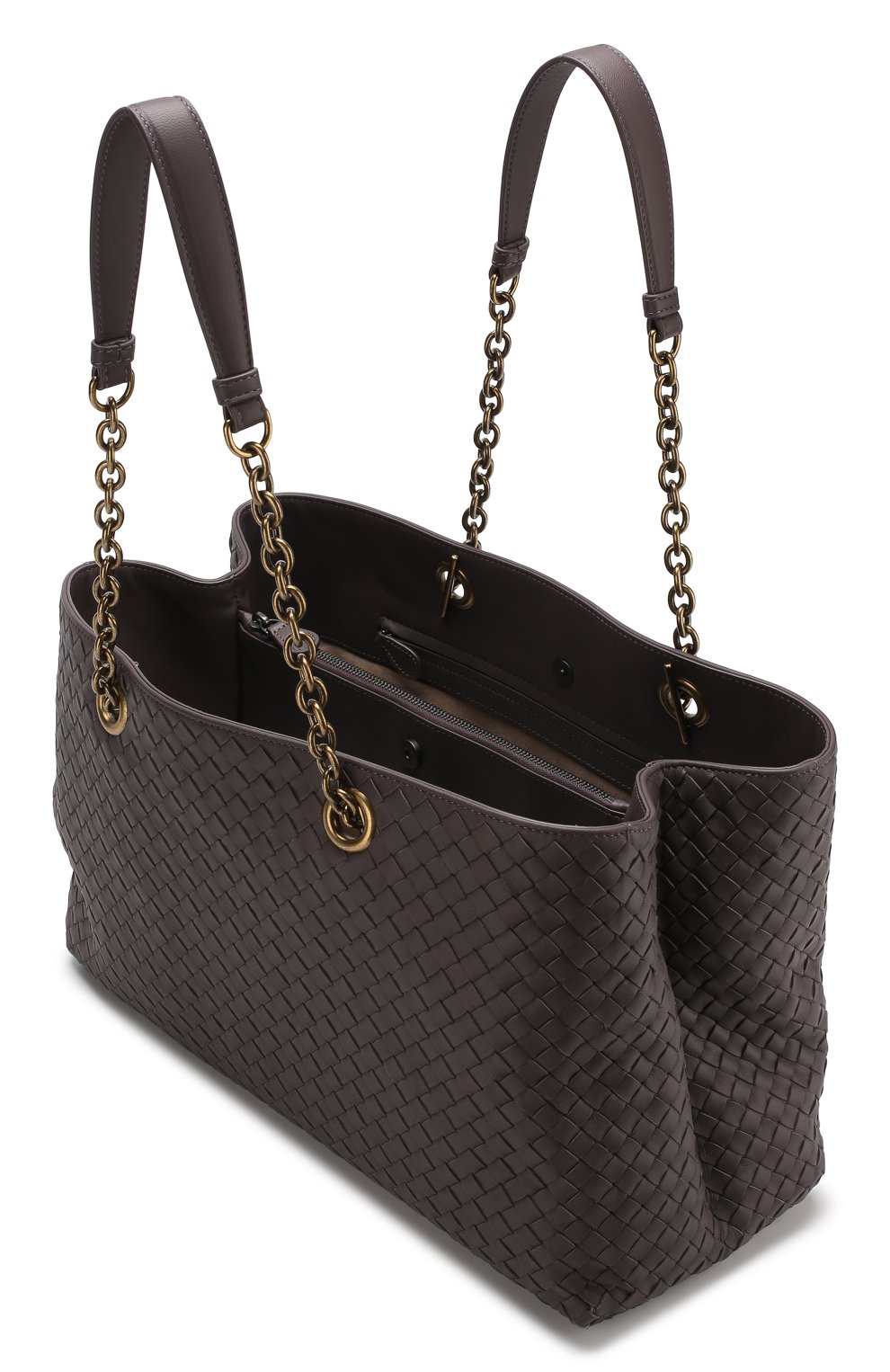 Сумка-тоут с плетением intrecciato BOTTEGA VENETA сиреневого цвета по цене 315000 руб., арт. 389413/V00AD, фото 4 Сумка-тоут с плетением intrecciato BOTTEGA VENETA, арт. 389413/V00AD, фото 4