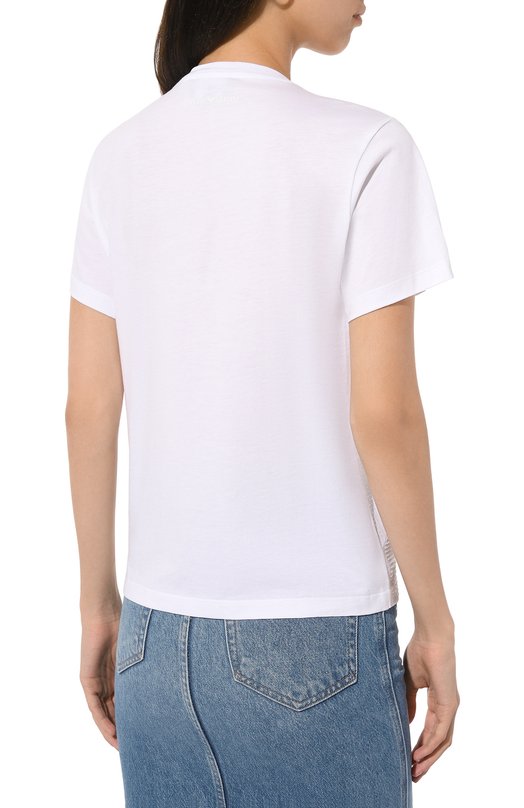 Хлопковая футболка Emporio Armani 6D2T7F/2JFNZ Белый  6D2T7F/2JFNZ Фото 4