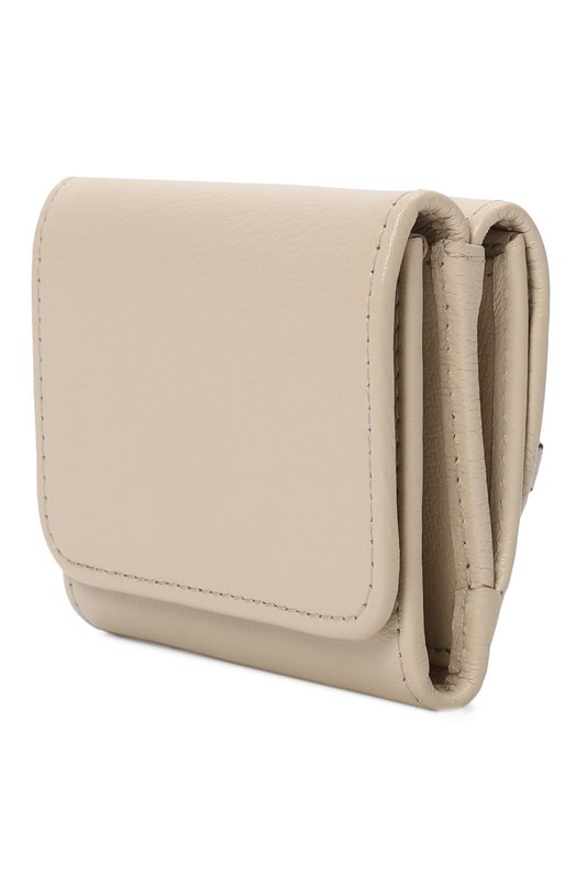 Кожаное портмоне See by Chloé Бежевый, фото 2