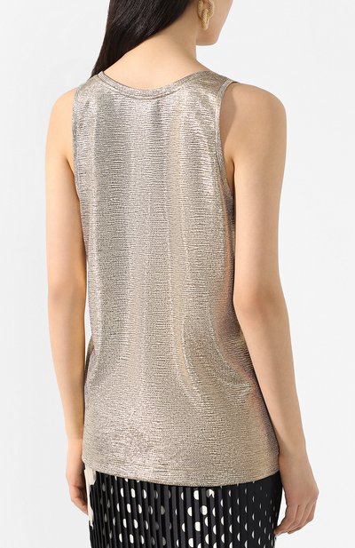 Майка DRIES VAN NOTEN золотого цвета по цене 9950 руб., арт. 201-11122-9110, фото 4 Майка DRIES VAN NOTEN, арт. 201-11122-9110, фото 4