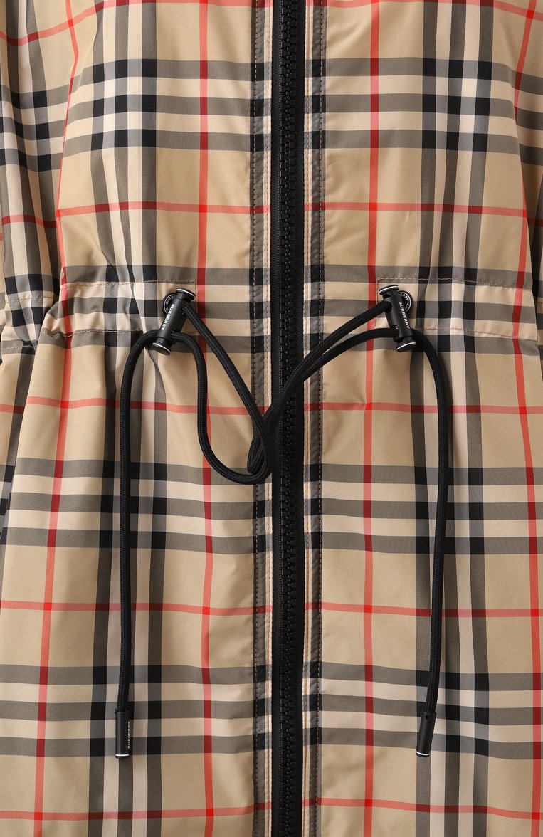 Женская ветровка BURBERRY бежевого цвета, арт. 8062947 | Фото 6 (Рукава: Длинные; Материал подклада: Синтетический материал; Длина (верхняя одежда): Короткие; Стили: Кэжуэл; Кросс-КТ: Ветровки, Куртка; Материал внешний: Синтетический материал)