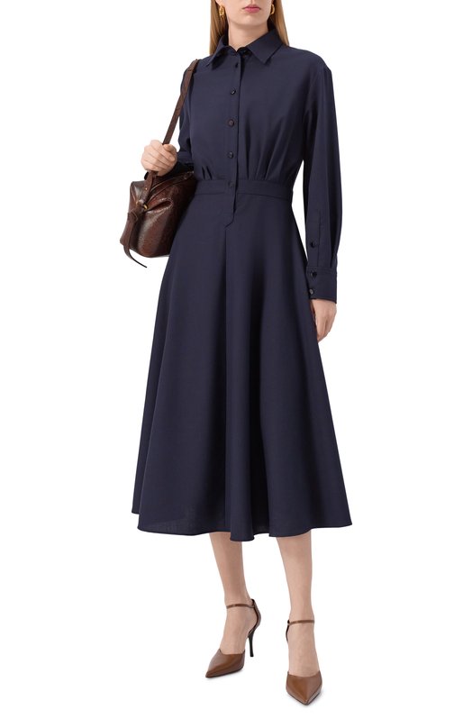 Шерстяной платье Officine Generale W25WDRS104 Синий  W25WDRS104 Фото 2