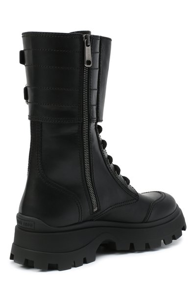 Кожаные ботинки MIU MIU, арт. 5U296D/3KL9, фото 4