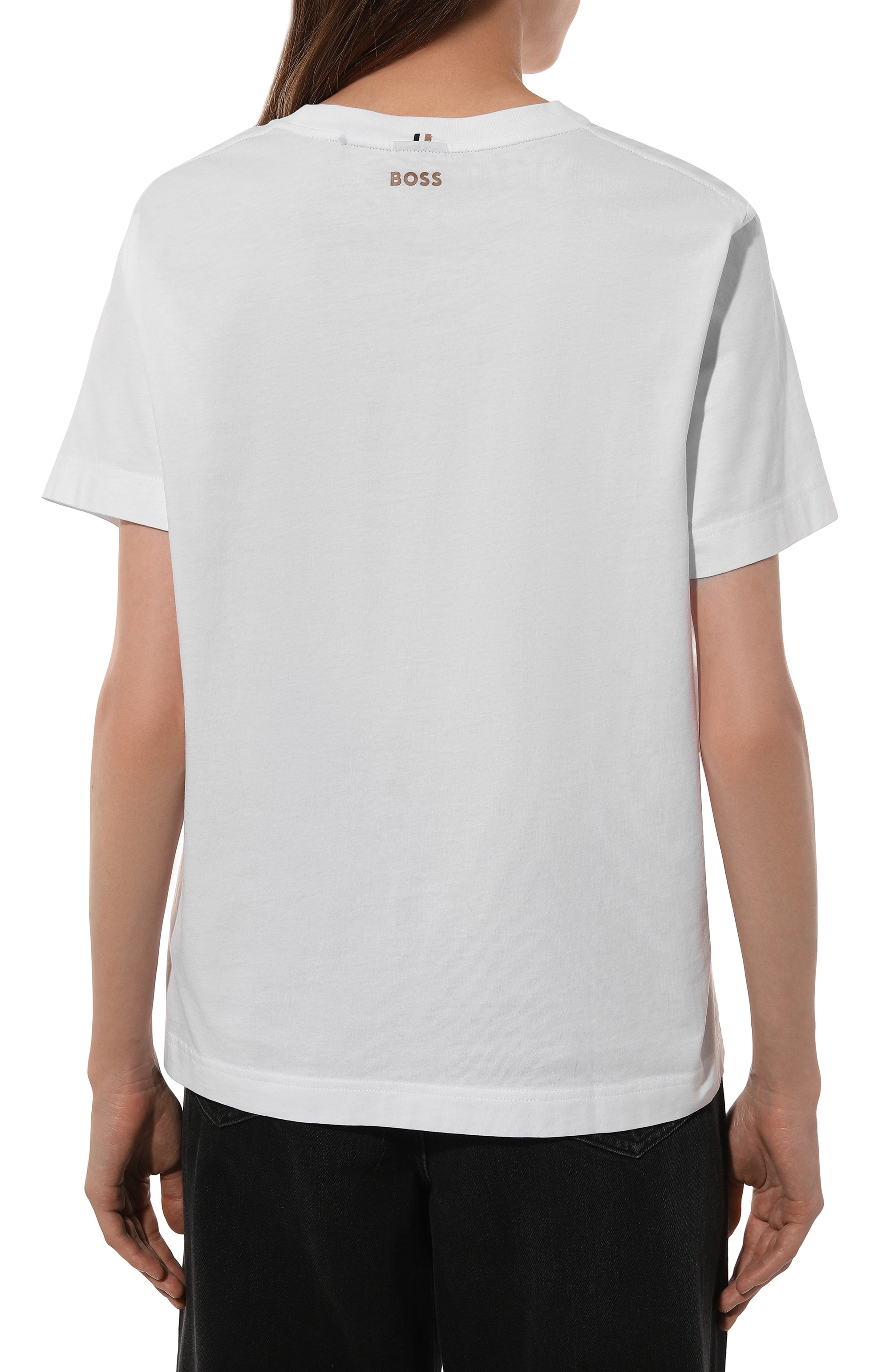 Хлопковая футболка BOSS, арт. 50457259, фото 4