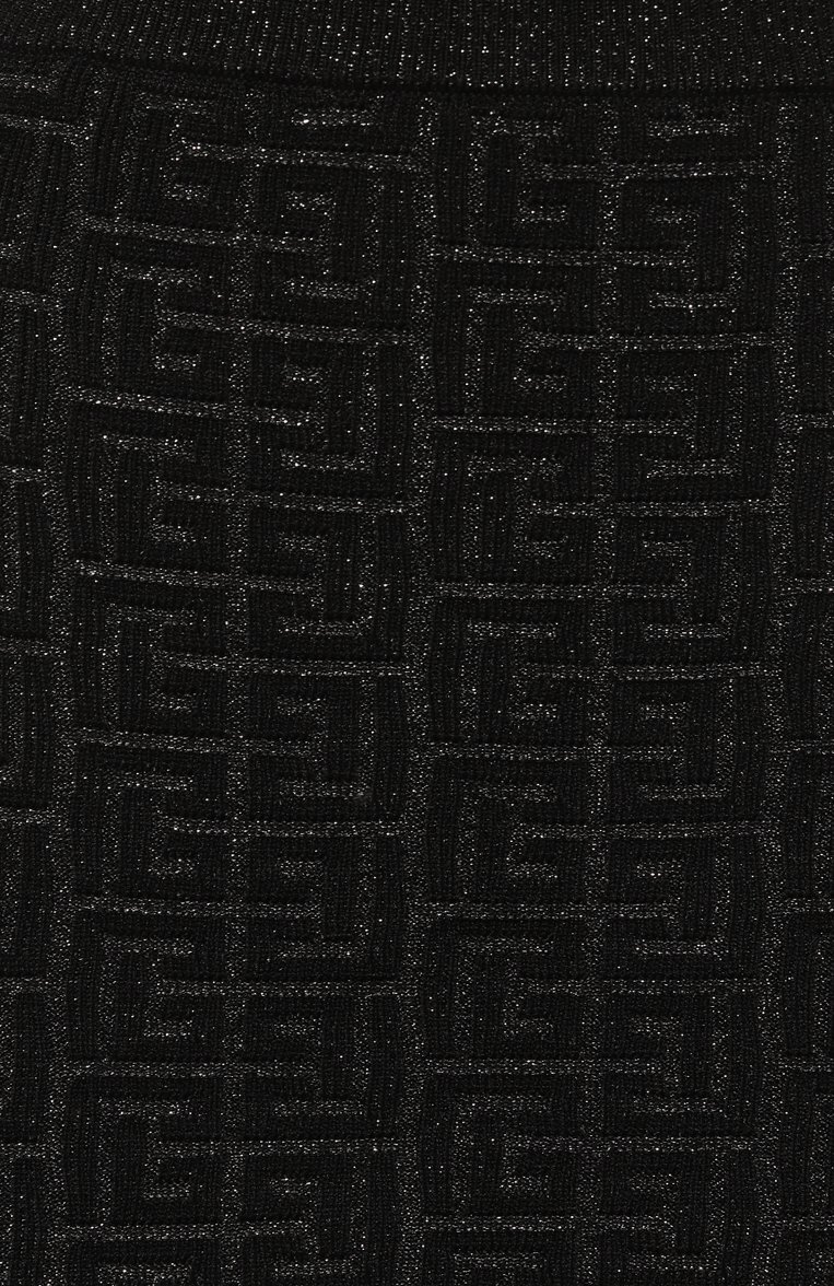 Женская юбка из вискозы BALMAIN черного цвета, арт. DF1LC056/KG96 | Фото 5 (Материал внешний: Вискоза; Длина Ж (юбки, платья, шорты): До колена; Женское Кросс-КТ: Юбка-карандаш; Стили: Кэжуэл; Автоматизация состава: Проставлено; Автоматизация ТО: Проставлен�о)