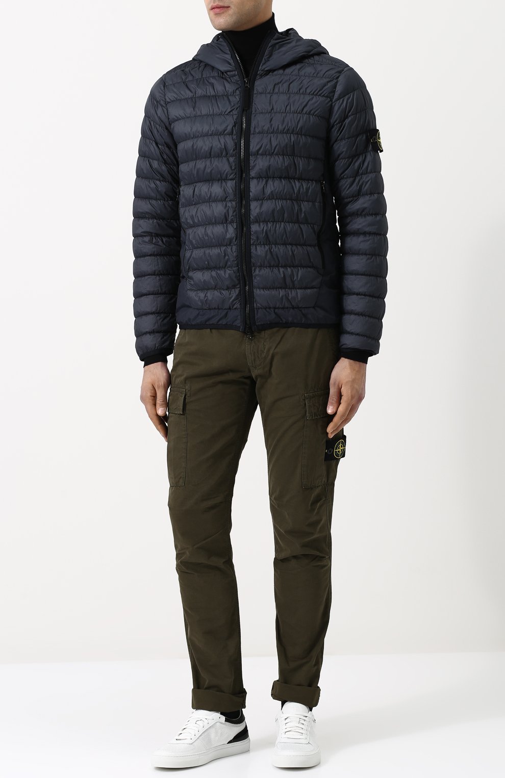 Пуховая куртка на молнии с капюшоном STONE ISLAND, арт. 681540124, фото 2